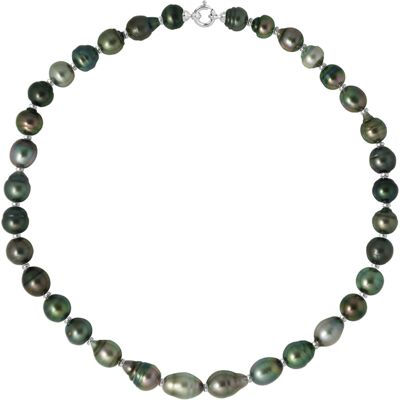 Ateliers Saint Germain Halskette mit echten Tahiti-Zuchtperlen, eingekreist, 9-10 mm Schwarz Einheitsgröße Ateliers Saint Germain Halskette mit echten Tahiti-Zuchtperlen, eingekreist, 9-10 mm Schwarz Einheitsgröße