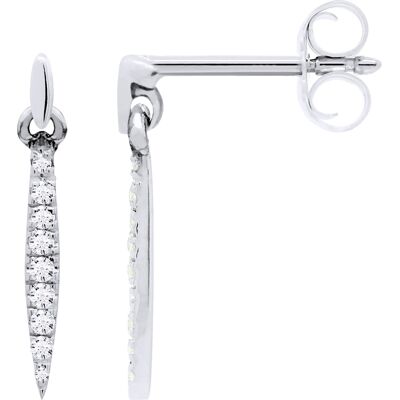 DIADEMA - Ohrringe - Diamanttropfen - Weißgold Weiß Einheitsgröße DIADEMA - Ohrringe - Diamanttropfen - Weißgold Weiß Einheitsgröße
