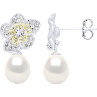 Ateliers Saint Germain Ohrringe - Schmuck Silber - Echte Süßwasser-Zuchtperlen Birne 9-10 mm Weiß Einheitsgröße Ateliers Saint Germain Ohrringe - Schmuck Silber - Echte Süßwasser-Zuchtperlen Birne 9-10 mm Weiß Einheitsgröße