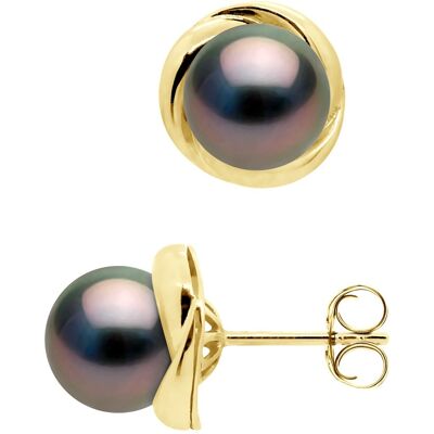 Ateliers Saint Germain Ohrringe – Gelbgold – echte Tahiti-Zuchtperlen rund 7–8 mm Gelb Einheitsgröße Ateliers Saint Germain Ohrringe – Gelbgold – echte Tahiti-Zuchtperlen rund 7–8 mm Gelb Einheitsgröße