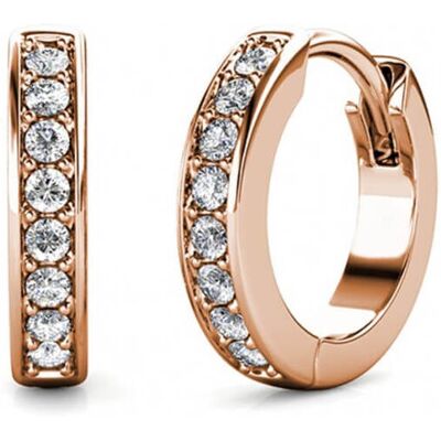 MYC Paris Kreisring-Ohrringe - Rose Gold und Kristall Weiß- und Roségold Einheitsgröße MYC Paris Kreisring-Ohrringe - Rose Gold und Kristall Weiß- und Roségold Einheitsgröße