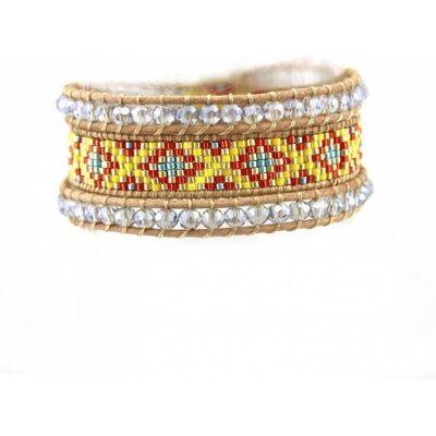 MYC Paris Edyna Ethnische Armbänder - Gelb Gelb 19cm MYC Paris Edyna Ethnische Armbänder - Gelb Gelb 19cm