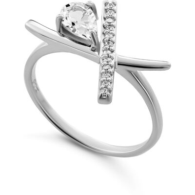 Orphelia 'Charlotte' Damen-Ring aus 925er Sterlingsilber – Silber ZR-7580/W Silber NICHT Orphelia 'Charlotte' Damen-Ring aus 925er Sterlingsilber – Silber ZR-7580/W Silber NICHT