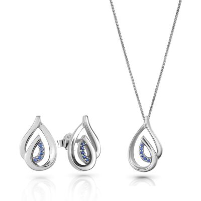 Orphelia 'Dazzle' Damen 925 Sterling Silber Set: Kettenanhänger + Ohrringe - Silber SET-7518/B Silber Einheitsgröße Orphelia 'Dazzle' Damen 925 Sterling Silber Set: Kettenanhänger + Ohrringe - Silber SET-7518/B Silber Einheitsgröße
