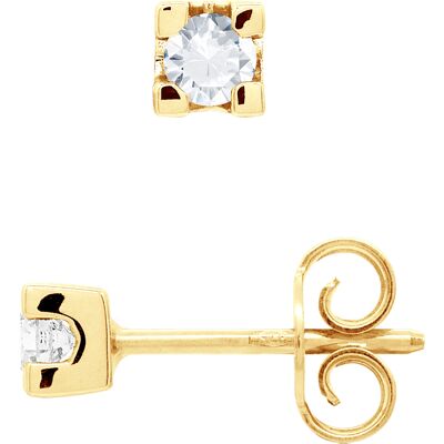 DIADEMA - Ohrringe mit Diamanten - Gelbgold Weiß Einheitsgröße DIADEMA - Ohrringe mit Diamanten - Gelbgold Weiß Einheitsgröße