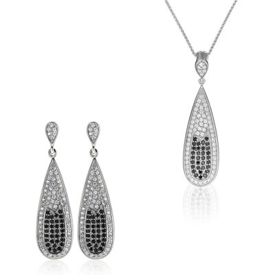 Orphelia Damen 925 Sterling Silber Set: Kettenanhänger + Ohrringe - Silber SET-5176 Silber Einheitsgröße Orphelia Damen 925 Sterling Silber Set: Kettenanhänger + Ohrringe - Silber SET-5176 Silber Einheitsgröße