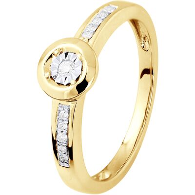 Diadema Diamant Solitär unterstützt 0,070 Cts Illusion 1 Ct Gelbgold Weiß NICHT Diadema Diamant Solitär unterstützt 0,070 Cts Illusion 1 Ct Gelbgold Weiß NICHT
