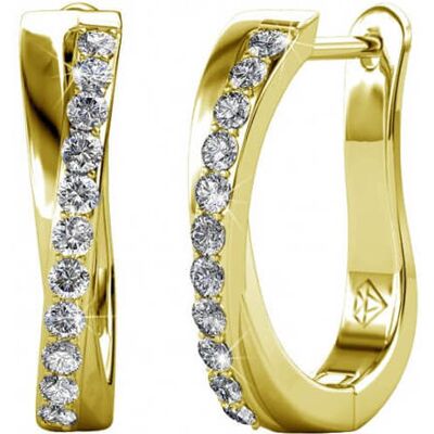 MYC Paris Criss-Ohrringe - Gold und Kristall Weiß & Gold Einheitsgröße MYC Paris Criss-Ohrringe - Gold und Kristall Weiß & Gold Einheitsgröße
