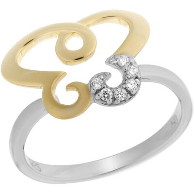 Orphelia Damen-Ring Sterling-Silber 925 – Silber/Gold ZR-7088/1 Silber Gold NICHT Orphelia Damen-Ring Sterling-Silber 925 – Silber/Gold ZR-7088/1 Silber Gold NICHT
