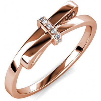 MYC Paris Ring mit leuchtender Schleife - Rose Gold und Kristall Weiß- und Roségold Q MYC Paris Ring mit leuchtender Schleife - Rose Gold und Kristall Weiß- und Roségold Q