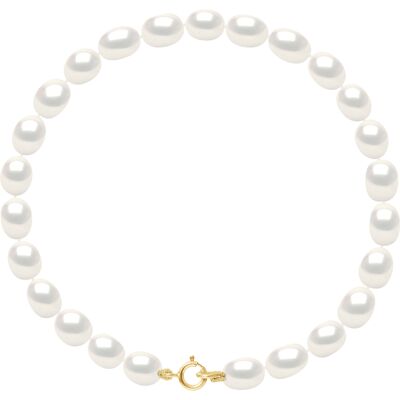 Ateliers Saint Germain Armband aus echten Süßwasser-Zuchtperlen, Reiskorn 4-5 mm Weiß Einheitsgröße Ateliers Saint Germain Armband aus echten Süßwasser-Zuchtperlen, Reiskorn 4-5 mm Weiß Einheitsgröße