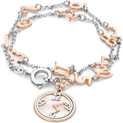 Orphelia Damenarmband aus 925er Sterlingsilber - Silber/Rosé ZA-7174 Silber und Roségold Einheitsgröße Orphelia Damenarmband aus 925er Sterlingsilber - Silber/Rosé ZA-7174 Silber und Roségold Einheitsgröße