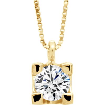 DIADEMA - Halskette mit Diamanten - Gelbgold - venezianische Kette Weiß Einheitsgröße DIADEMA - Halskette mit Diamanten - Gelbgold - venezianische Kette Weiß Einheitsgröße