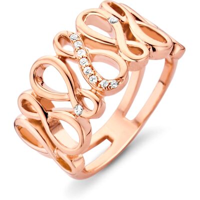 Orphelia Damen-Ring Sterling-Silber 925, Rosé ZR-7123/RG Rose K Orphelia Damen-Ring Sterling-Silber 925, Rosé ZR-7123/RG Rose K