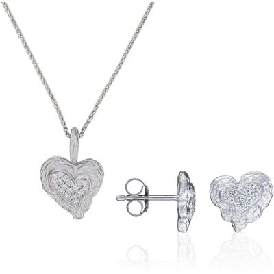 Orphelia 'Hazel' Damen 925 Sterling Silber Set: Kettenanhänger + Ohrringe - Silber SET-7082 Silber Einheitsgröße Orphelia 'Hazel' Damen 925 Sterling Silber Set: Kettenanhänger + Ohrringe - Silber SET-7082 Silber Einheitsgröße