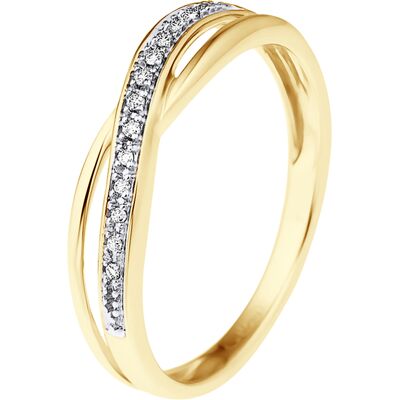 DIADEMA - Ring - Gekreuzt - Diamanten - Gelbgold Weiß K DIADEMA - Ring - Gekreuzt - Diamanten - Gelbgold Weiß K