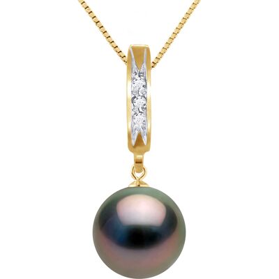 DIADEMA - Halskette - Diamanten - Tahiti-Perle - Gelbgold Natürlich Einheitsgröße DIADEMA - Halskette - Diamanten - Tahiti-Perle - Gelbgold Natürlich Einheitsgröße