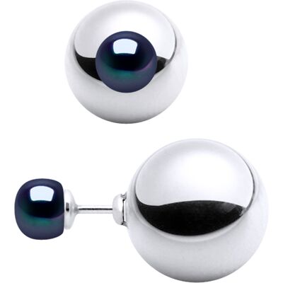 Diadema Ohrringe DUPLEX Perlen Süßwasser 6-7mm Schwarz 925 Schwarz Einheitsgröße Diadema Ohrringe DUPLEX Perlen Süßwasser 6-7mm Schwarz 925 Schwarz Einheitsgröße