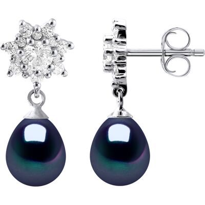 Diadema Ohrringe Hängeohrringe Süßwasserperlen Schmuck Schwarze Birnen 7-8 mm 925 Schwarz Einheitsgröße Diadema Ohrringe Hängeohrringe Süßwasserperlen Schmuck Schwarze Birnen 7-8 mm 925 Schwarz Einheitsgröße