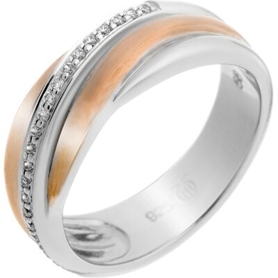 Orphelia Damen-Ring Sterling-Silber 925 – Silber/Rosé ZR-7118 Silber und Roségold NICHT Orphelia Damen-Ring Sterling-Silber 925 – Silber/Rosé ZR-7118 Silber und Roségold NICHT