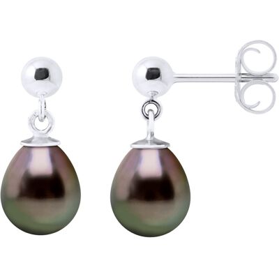 Ateliers Saint Germain Ohrringe Echte Tahiti-Zuchtperlen Birne 8-9 mm Silber Einheitsgröße Ateliers Saint Germain Ohrringe Echte Tahiti-Zuchtperlen Birne 8-9 mm Silber Einheitsgröße