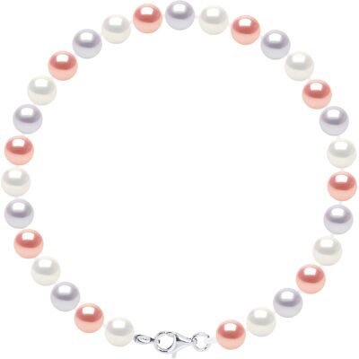 Ateliers Saint Germain Armband aus echten Süßwasser-Zuchtperlen rund 6-7 mm Mehrfarben Einheitsgröße Ateliers Saint Germain Armband aus echten Süßwasser-Zuchtperlen rund 6-7 mm Mehrfarben Einheitsgröße