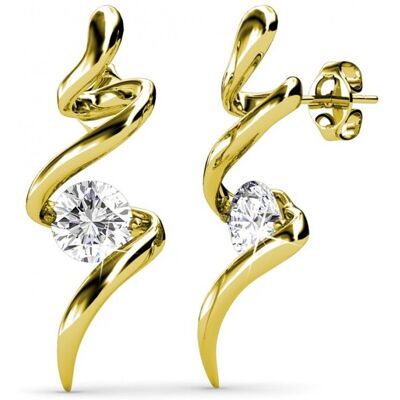 MYC Paris Spiralförmige Ohrringe - Gold und Kristall Weiß & Gold Einheitsgröße MYC Paris Spiralförmige Ohrringe - Gold und Kristall Weiß & Gold Einheitsgröße