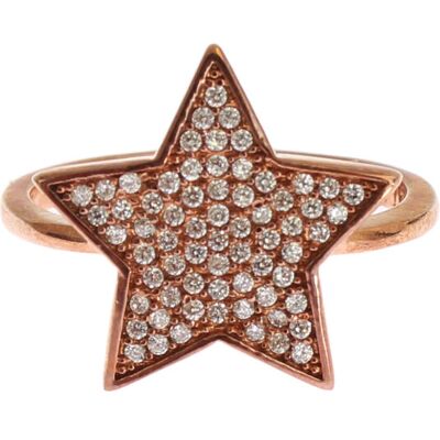 Nialaya Damen Klarer CZ Stern 925 Silberring Gold Nialaya Damen Klarer CZ Stern 925 Silberring Gold