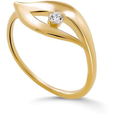 Orphelia 'Milan' Damen-Ring aus 925er Sterlingsilber – Gold ZR-7519/G Gold NICHT Orphelia 'Milan' Damen-Ring aus 925er Sterlingsilber – Gold ZR-7519/G Gold NICHT