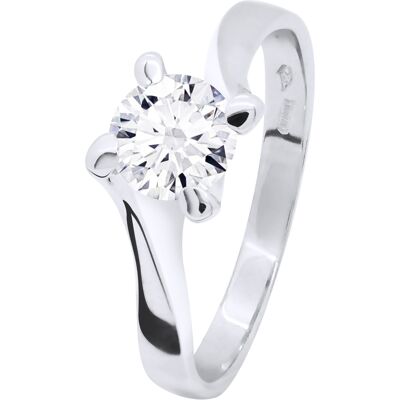 Diadema Weißgold Diamantring - Größe R - Solitaire 0,50 Ct - 4 Zacken Diadema Weißgold Diamantring - Größe R - Solitaire 0,50 Ct - 4 Zacken