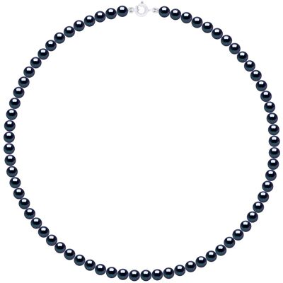 Ateliers Saint Germain Halskette aus echten Süßwasser-Zuchtperlen, rund 5–6 mm Schwarz Einheitsgröße Ateliers Saint Germain Halskette aus echten Süßwasser-Zuchtperlen, rund 5–6 mm Schwarz Einheitsgröße