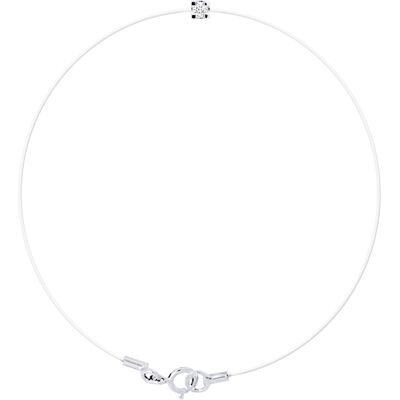 DIADEMA - Armband - Transparentes Nylon - Echter Diamant Weiß Einheitsgröße DIADEMA - Armband - Transparentes Nylon - Echter Diamant Weiß Einheitsgröße