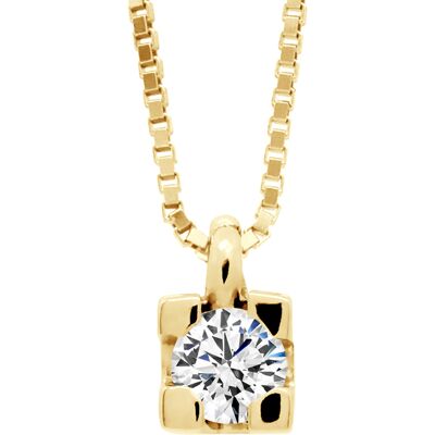 DIADEMA - Halskette mit Diamanten - venezianische Kette aus Gelbgold Weiß Einheitsgröße DIADEMA - Halskette mit Diamanten - venezianische Kette aus Gelbgold Weiß Einheitsgröße