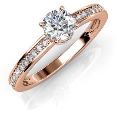 MYC Paris Elise Ring - Roségold und Kristall Weiß- und Roségold L 1/2 MYC Paris Elise Ring - Roségold und Kristall Weiß- und Roségold L 1/2