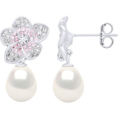 Ateliers Saint Germain Ohrringe - Schmuck Silber - Echte Süßwasser-Zuchtperlen Birne 9-10 mm Weiß Einheitsgröße Ateliers Saint Germain Ohrringe - Schmuck Silber - Echte Süßwasser-Zuchtperlen Birne 9-10 mm Weiß Einheitsgröße