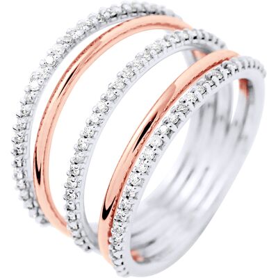 DIADEMA - Ring - Prestige Jewelery - Diamanten - Weißgold und Roségold Weiß ICH DIADEMA - Ring - Prestige Jewelery - Diamanten - Weißgold und Roségold Weiß ICH