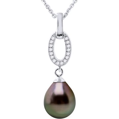 DIADEMA - Halskette - Tahiti-Perle - Silber Natürlich Einheitsgröße DIADEMA - Halskette - Tahiti-Perle - Silber Natürlich Einheitsgröße