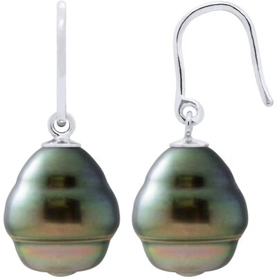 DIADEMA - Ohrringe - Silber und echte Tahiti-Perlen Natürlich Einheitsgröße DIADEMA - Ohrringe - Silber und echte Tahiti-Perlen Natürlich Einheitsgröße