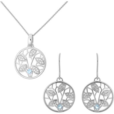 Orphelia 'Oceane' Damen 925 Sterling Silber Set: Kettenanhänger + Ohrringe - Silber SET-7090 Silber Einheitsgröße Orphelia 'Oceane' Damen 925 Sterling Silber Set: Kettenanhänger + Ohrringe - Silber SET-7090 Silber Einheitsgröße