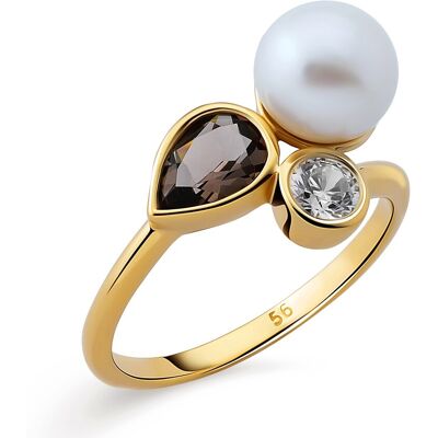 Orphelia Damen-Ring Sterling-Silber 925 – Gold ZR-7498/G Gold K Orphelia Damen-Ring Sterling-Silber 925 – Gold ZR-7498/G Gold K