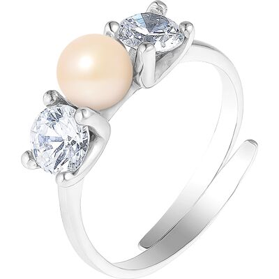 DIADEMA - Massiver Ring mit Süßwasserperle - Pure White Kollektion Silber Einheitsgröße DIADEMA - Massiver Ring mit Süßwasserperle - Pure White Kollektion Silber Einheitsgröße