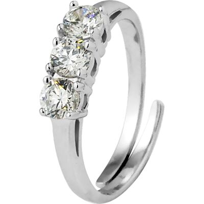 DIADEMA - Trilogie Ring - Weiß - Kollektion Sweet Dreams Silber Einheitsgröße DIADEMA - Trilogie Ring - Weiß - Kollektion Sweet Dreams Silber Einheitsgröße