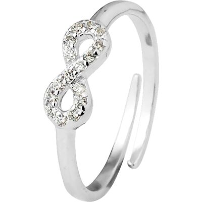 DIADEMA - Ring Infini - Weiß - Black Night Kollektion Silber Einheitsgröße DIADEMA - Ring Infini - Weiß - Black Night Kollektion Silber Einheitsgröße