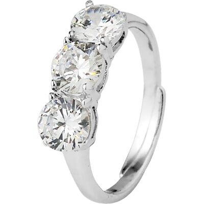 DIADEMA - Ring - Kollektion Kristall Perle Silber Einheitsgröße DIADEMA - Ring - Kollektion Kristall Perle Silber Einheitsgröße