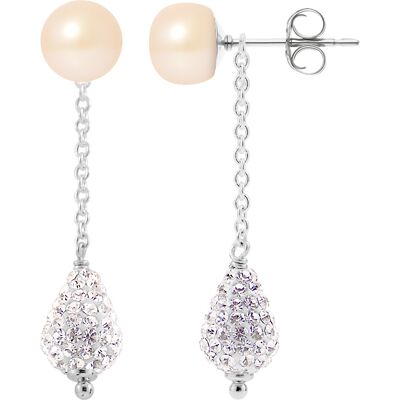 DIADEMA - Ohrringe - Kollektion Kristall Perle Silber Einheitsgröße DIADEMA - Ohrringe - Kollektion Kristall Perle Silber Einheitsgröße