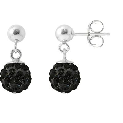DIADEMA - Ohrringe Black Night - Kristall Schwarz - Kollektion Crystal Pearl Silber Einheitsgröße DIADEMA - Ohrringe Black Night - Kristall Schwarz - Kollektion Crystal Pearl Silber Einheitsgröße