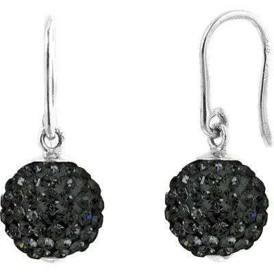 DIADEMA - Ohrringe Black Night - Kristall Schwarz - Kollektion Crystal Pearl Silber Einheitsgröße DIADEMA - Ohrringe Black Night - Kristall Schwarz - Kollektion Crystal Pearl Silber Einheitsgröße
