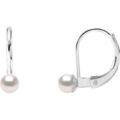 DIADEMA - Ohrringe - Echte japanische Akoya Zuchtperle - Qualität AA+ Weiß Einheitsgröße DIADEMA - Ohrringe - Echte japanische Akoya Zuchtperle - Qualität AA+ Weiß Einheitsgröße