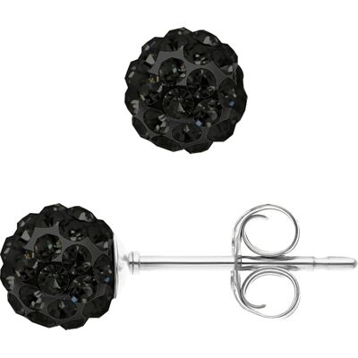 DIADEMA - Ohrringe Black Night - Kristall Schwarz - Kollektion Crystal Pearl Silber Einheitsgröße DIADEMA - Ohrringe Black Night - Kristall Schwarz - Kollektion Crystal Pearl Silber Einheitsgröße