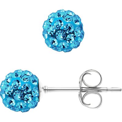 DIADEMA - Ohrringe Kristall Blau - Kollektion Kristall Perle Silber Einheitsgröße DIADEMA - Ohrringe Kristall Blau - Kollektion Kristall Perle Silber Einheitsgröße